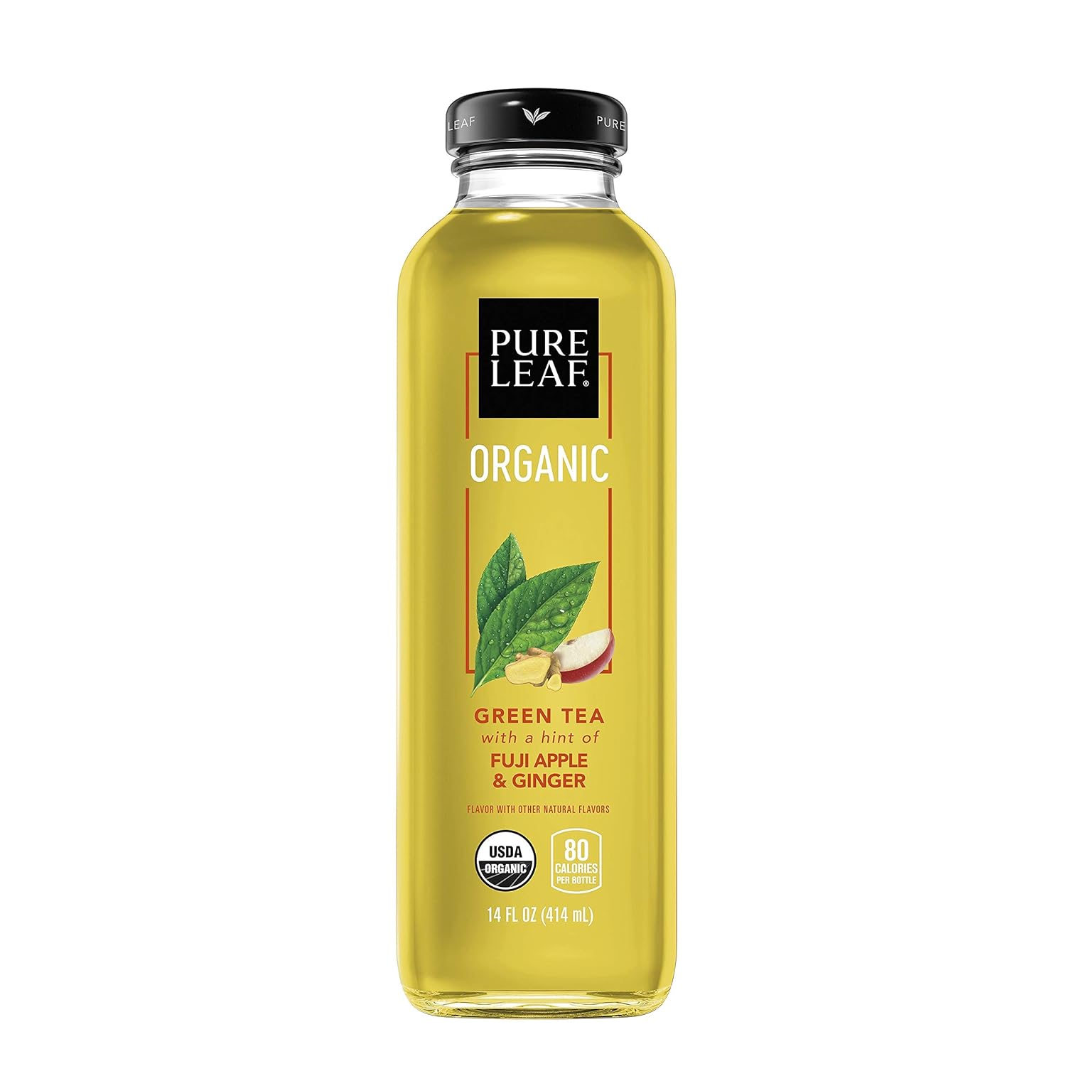Pure Leaf Teahouse Collection, Organic Green Tea, Fuji Apple and Ginger, 14 Fl Oz