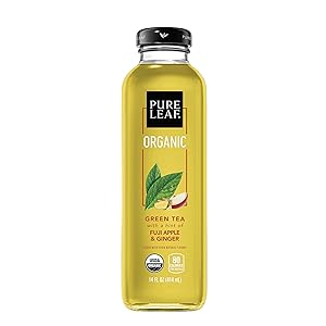 Pure Leaf Teahouse Collection, Organic Green Tea, Fuji Apple and Ginger, 14 Fl Oz