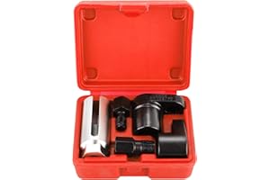 Acymner 5PCS O2 Sensor Removal & Thread Chaser Tool Set | O2 Sensor Socket Set for Automotive Oxygen Sensors, Oxygen Sensor Socket Set, 22mm Offset Wrench with 3/8" & 1/2" Drives (Red)