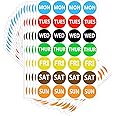 Remarkable 7 Days of The Week Labels Color Coding Dot Round Self Adhesive Stickers,1inch Round Dot Stickers-Mon,Tue,Wed,Thurs,Fri,Sat Sun-Food Rotation Labels(500 Pcs)