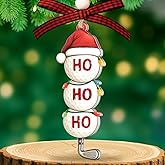 Golf Christmas Ornament - Golf Ornaments for Christmas Tree - Ho Ho Golfing Ball Gifts for Golfers, Men, Dad, Boyfriend - Acrylic Ornament 2025 - Golfing Ornaments Xmas Decor