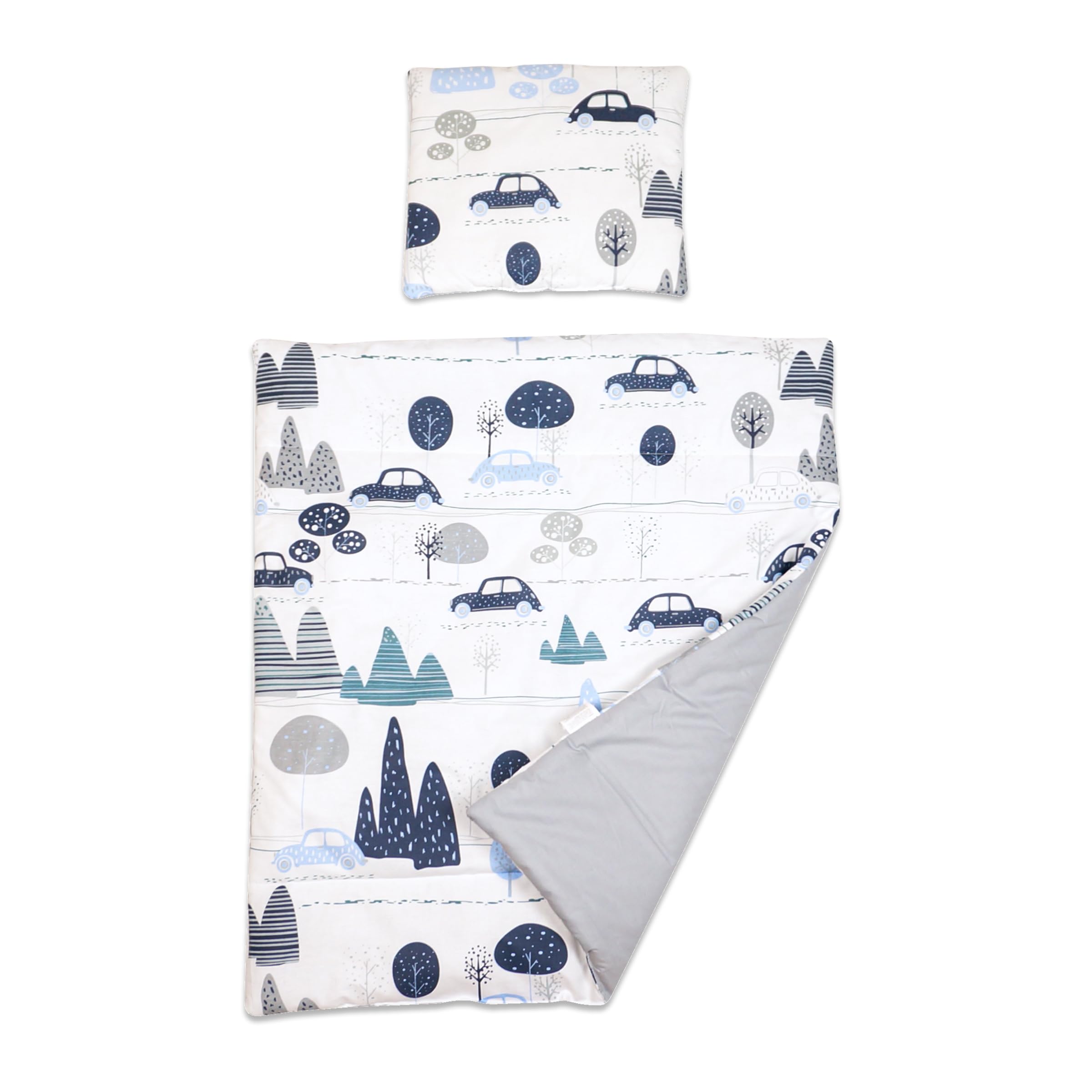 Baby Comfort 2 Piece Baby Kids Bedding Set 80x70 cm Duvet Cover & Pillowcase 12M+ (Cars)