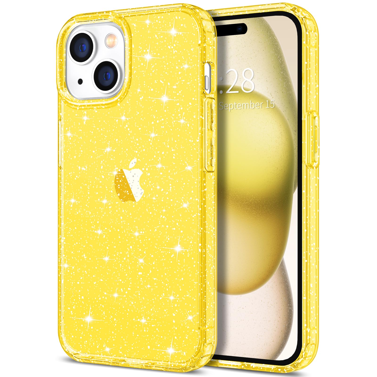 Hython Case for iPhone 15 Plus Case Glitter, Cute
