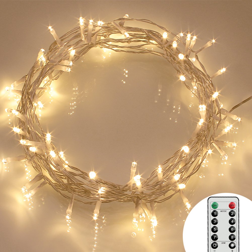 [Remote & Timer] 40 LED Outdoor Fairy Lights - 8 Modes Battery Operated