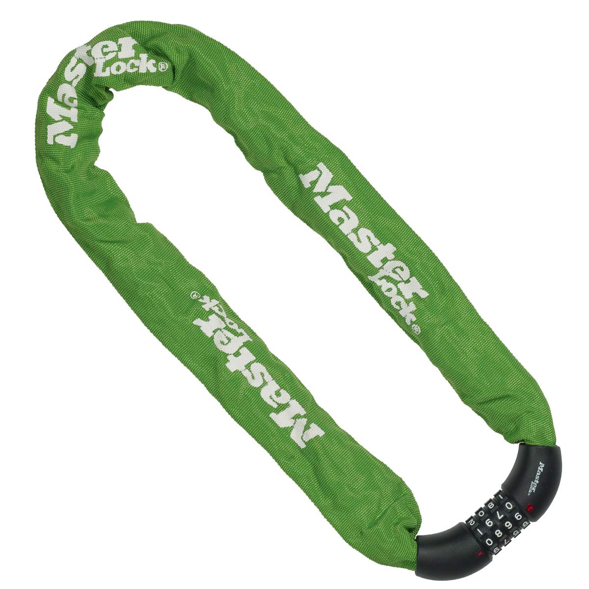 MASTER LOCK Bike Chain Lock [Combination Lock] [90 cm Chain] [Green] 8392EURDPROCOLG - Ideal for Bike, Electric Bike, Mountain Bike, Road Bike, Folding Bike