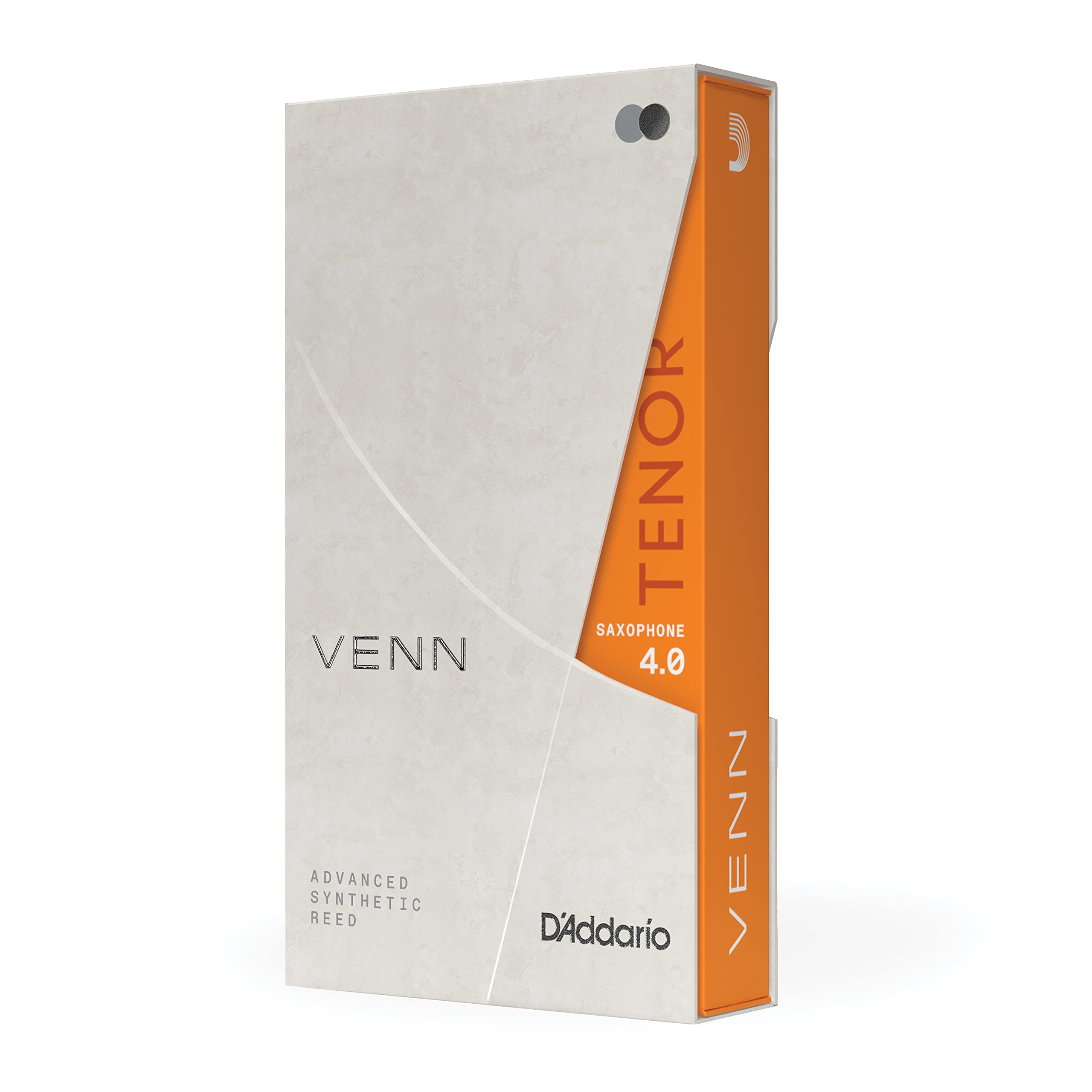 D'Addario VENN G2 Synthetic Tenor Sax Reeds - Tenor Saxophone Reeds with Advanced Synthetic Reed Construction of Polymer Fibers, Resin, Natural Cane - Strength 4.0