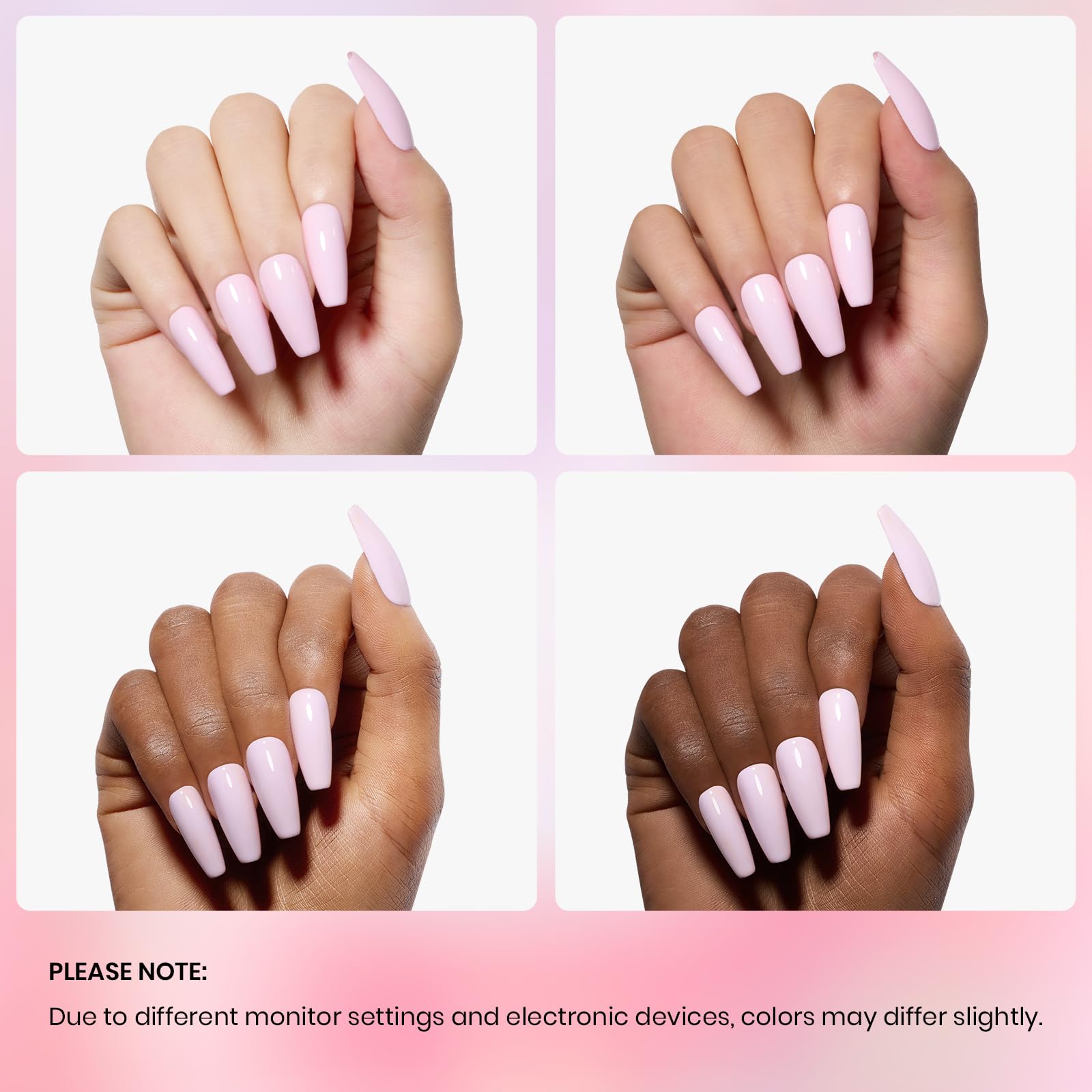 Beetles Pink Gel Nail Polish Spring Barely Pink Gel Polish Soak Off LED Nail UV LED Lamp Pastel Nail Art Manicure Salon DIY Home 0.51Oz Gift for Women - Image 5