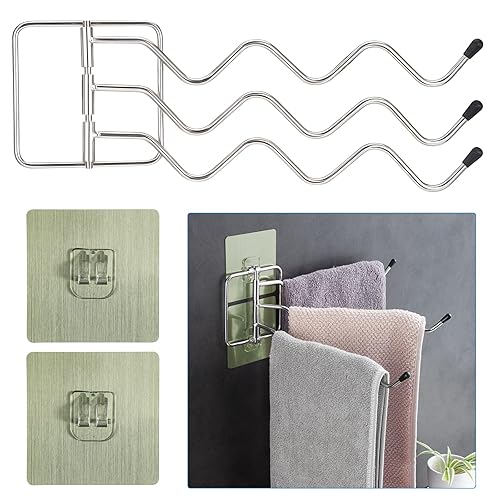 KEESIN Stainless Steel Towel Rail - No Drilling, Single Arm up to 24 cm, 180° Swivel for Bathroom