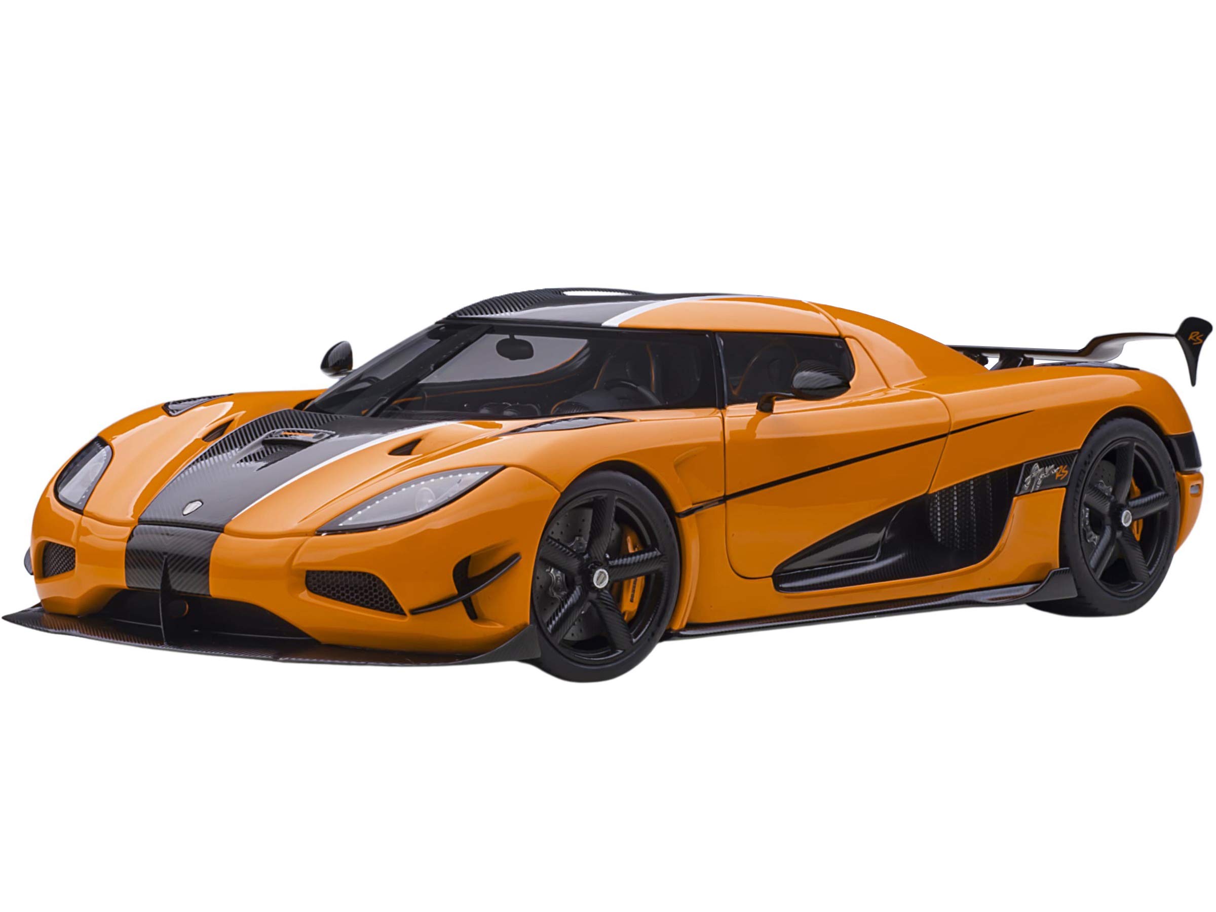 Koenigsegg Agera RS - Cône Orange / Carbone Noir / Accents Noir Autoart 118 79023