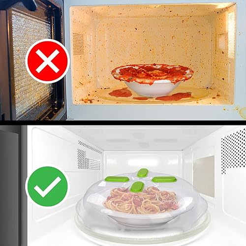 HOVER COVER Magnetic Microwave Cover for Food Clear Microwave