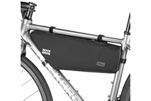 ROCKBROS Bike Frame Bag 2.9L Large Capacity Bike Storage Bag Waterproof Under Top Tube Bike Bag，Narrow Edge Bike Pouch for Mo
