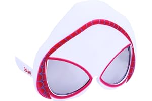 Sun-Staches Spider-Gwen Sunglasses | Ghost Spider Women's Costume Mask | UV 400 | One Size Fits Most