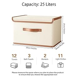 Tuza 4 Pack Storage Bins with Lids, Collapsible