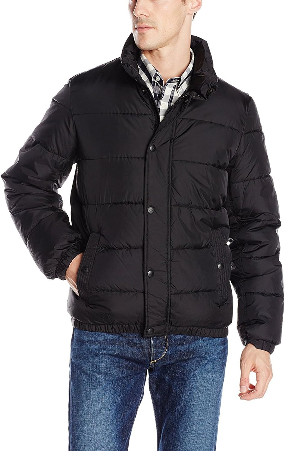 Dockers Men's Nylon Classic Puffer Jacket, Black, XLarge at Amazon Men’s Clothing store