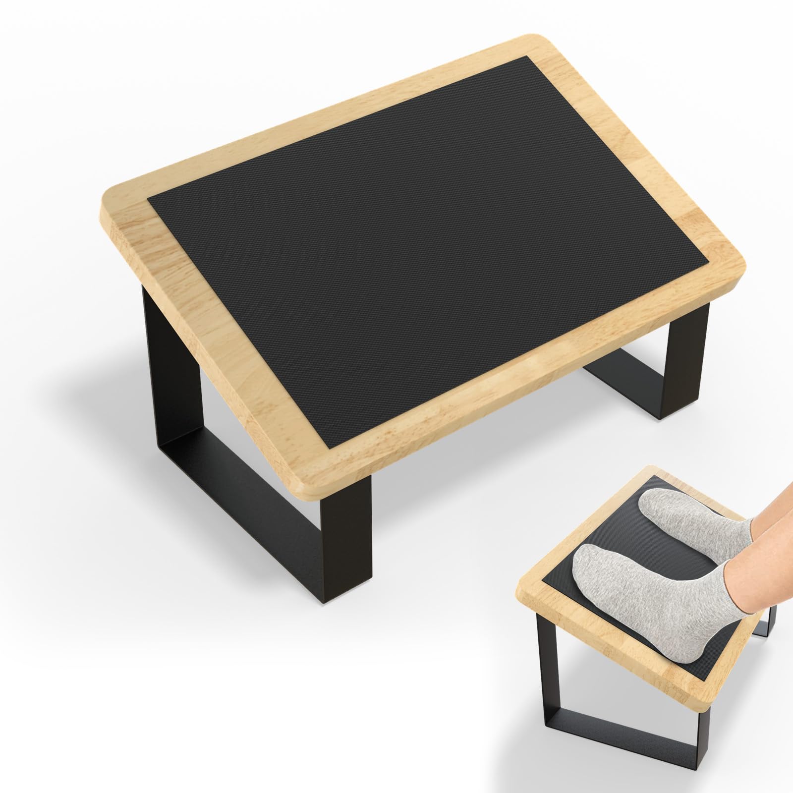 Photo 1 of ***Missing screws***Foot Stools for Under Office Desk, Natural Solid Wooden Foot Rest, Anti-Slip Foot Stool for Enhanced Comfort and Ergonomic Support in Home and Office***Missing screws***