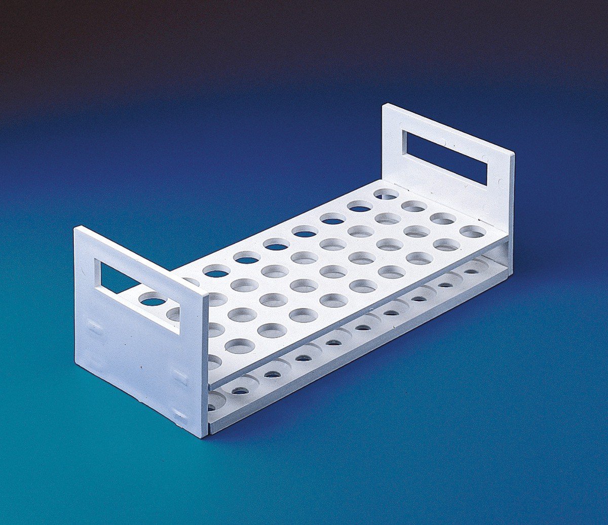 Bel-Art F18513-0072 Serum Vial Rack; 10-13mm, 72 Places, 9³ „‚ x 4³ „‚ x 3¹/‚‚ in., Polypropylene