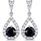 GULICX Weddding Earrings for Bride Bridesmaid, Silver Plated Cubic Zirconia Dangle Earrings for Women