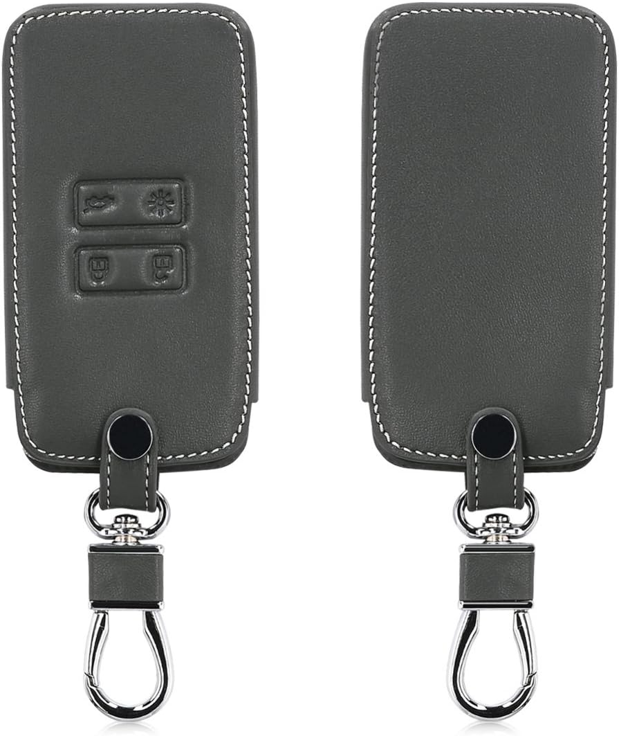 kwmobile Key Cover Compatible with Renault 4 Button Car Key Smart Key (only Keyless Go), Faux Leather Car Key Fob Protector