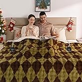 Bearhug Electric Blanket King Size 100" x 90", Dual Controller Heated Blanket, Faux Fur & Warm Sherpa, 10-Heat Levels & 1-12H Auto Off,ETL, Machine Washable