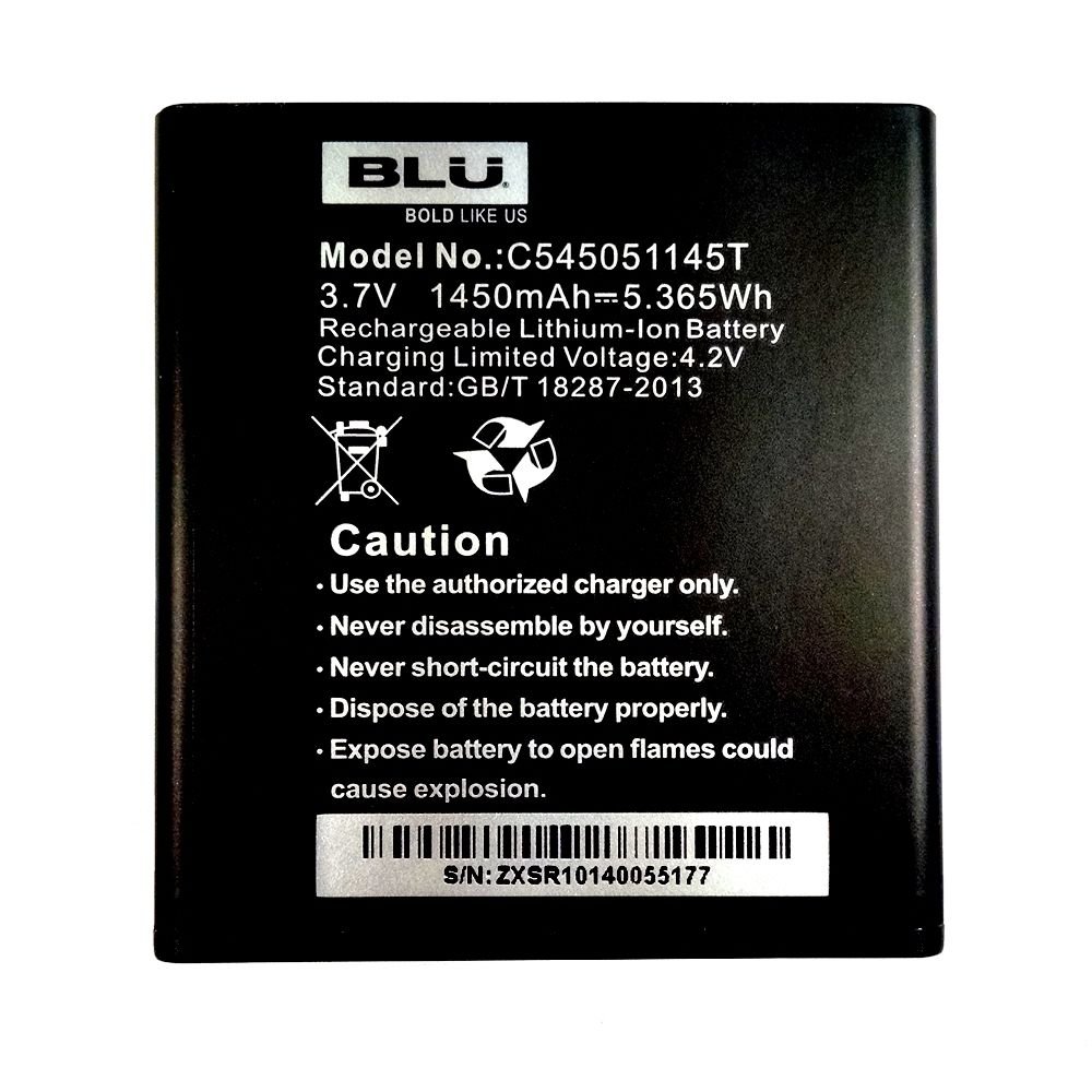 Blu Dash Jr TV D141T/D390U/D352L/D390x C545051145T Lithium- Ion Battery 3.7V