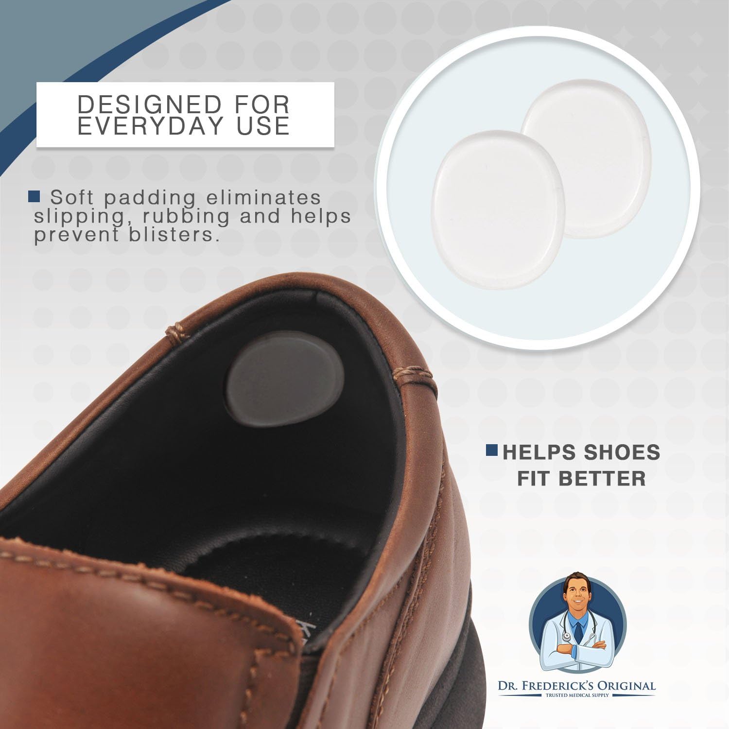 Dr. Frederick's Original Spot Gel Blister Pads - 12 Pieces - Relieve Pain from Calluses, Bunions, Corns, Ill-Fitting Shoes - Adhesive Gel Pads to Protect Your Feet: Health & Personal Care