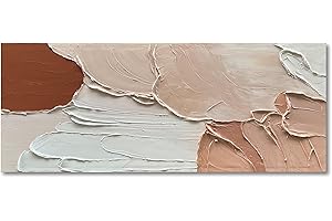 Limiyer Art Minimalist Abstract Oil Painting Heavy Texture Canvas Wall Art Living Room Bedroom Wall Art Deco 24x60 Inchs