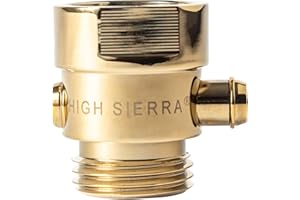 High Sierra Showerheads® - Shower Head Pause & Pressure Control Valve - Solid Metal – Push-Button Valve Easily Controls the Flow of Water or Shuts It Off to Just a Trickle - Polished Brass