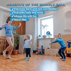 PAKSPAK 6 Pack Moon Space Ball, Bouncy Balls for