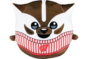THE SLEEP SQUAD Sleep Squad Wisconsin Badgers Bucky Badger 12" Mascot Kiri Cloud Pillow Plushie - Official Collegiate Plush