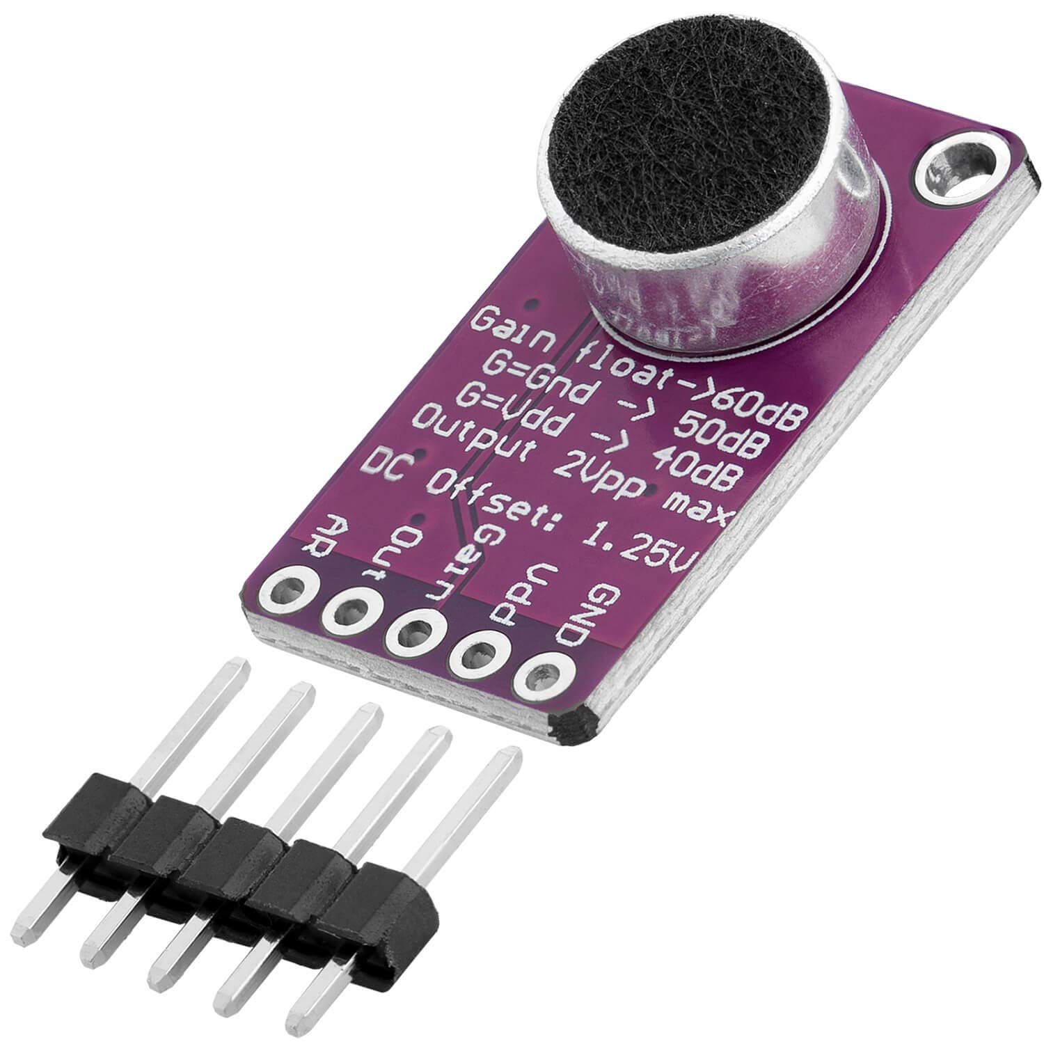 AZDelivery Max9814 Microphone AGC Amplifier Board 2.7V - 5.5V Auto Gain Control Amplifier 40dB/50dB/60dB compatible with ESP8266, ESP32 and Arduino Including E-Book!