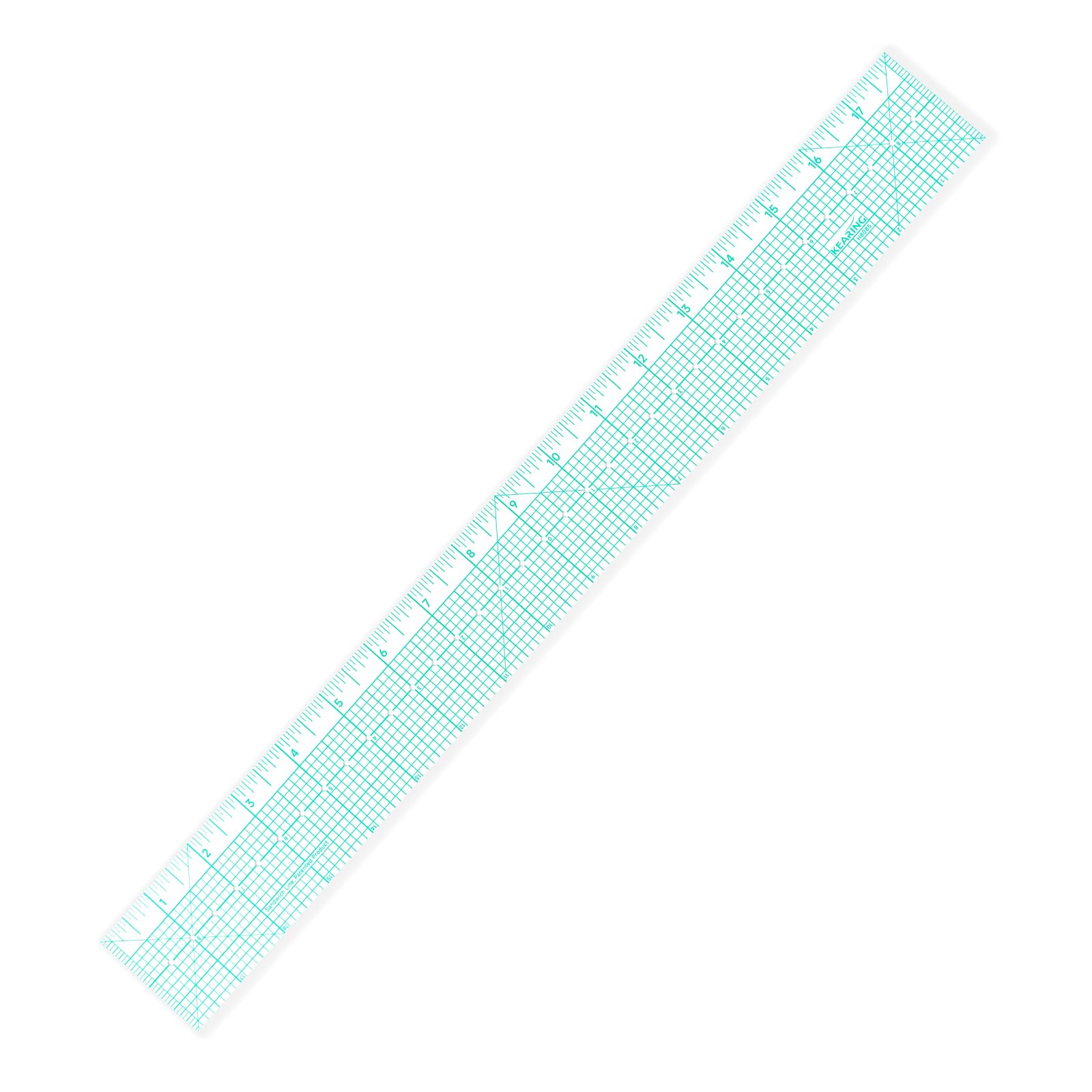 Photo 1 of KEARING Clear Sewing Graph Fashion Design Ruler with Holes, Sandwich Line, 2 x 18, Zero Centering, Transparent Pattern Grading Dress Making Ruler for Sewing Quilting Design
