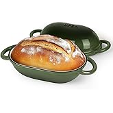 UFEH Dutch Oven for Bread Baking – Premium Cast Iron Pot with Lid – Perfect for Sourdough, Artisan Loaves & No-Knead Bread – 2 QT / 1.9L (Enameled, Round, Oven & Stovetop Safe), Green