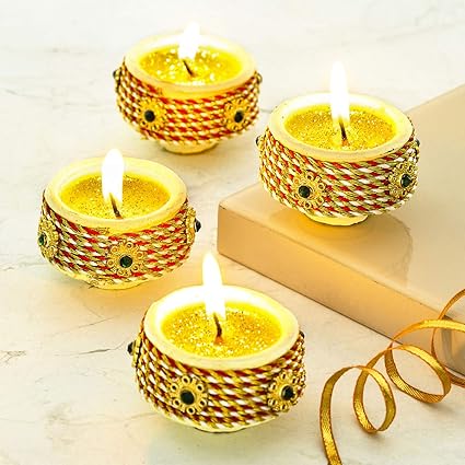 Home Centre Utsav Vara 4-Pc Zardosi Diya