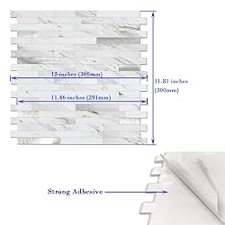 Tilingview 10 PCS PVC Peel & Stick Tile for Kitchen
