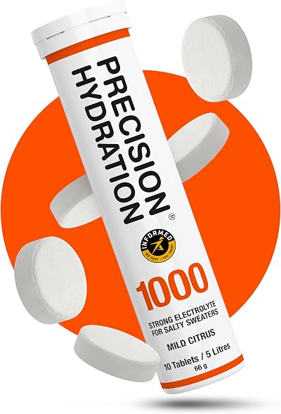 Precision Hydration Electrolyte Tablets 1000mg/L Orange Tube - Low Calorie