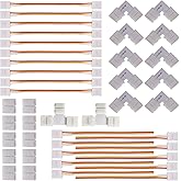 FSJEE 3 Pin LED Strip Connector Kit, Include LED Corner Connector, Unwired Gapless and T Shape Connector, Jumper for 10mm 3Pin WS2811 WS2812 LED Strip
