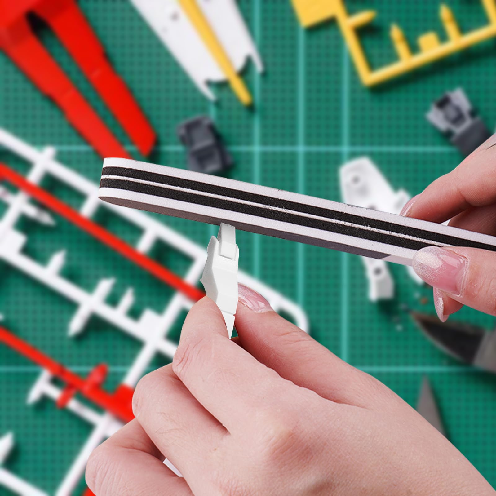 BOOSDEN Gundam Modell Werkzeug Kit, Modellzange 9pcs Set, Hobby Building Tool Set, Modeler Basic Tools Bastelset für Basic Modellbau, Reparatur und Fixierung 6