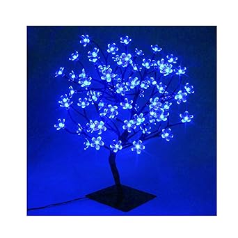 Arbre Lumineux 90 Led Fleurs Pour Noël Pour La Maison Vacances Mariages Anniversaire Nouvel An Fête Bleu