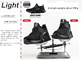 Black Safety Mens Safety Trainers Steel Toe Cap Work Boots UK 8 Breathable view 4
