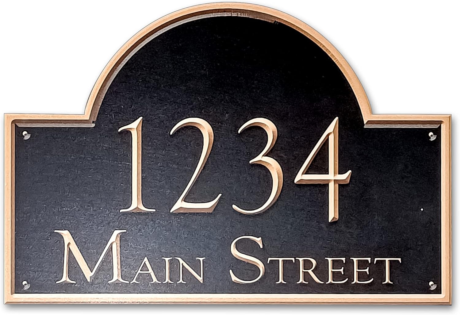 Plaques & Wall Art - Curb N Sign Address Numbers for House - Super Reflective Custom Aluminum Address Sign for Outdoors - Weather-Resistant & Scratch Proof House Number Sign - Pre-Drilled (Bronze)