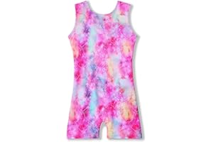 MYQFF Gymnastics Leotards for Girls Toddler Kids Dance Outfits Sparkle Tumbling Biketards Unitard Unicorn Mermaid