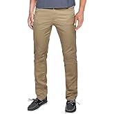 Match Men's Tapered Flat Front Casual Chino Pants