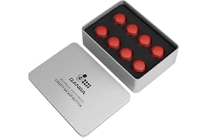 Qanba Gravity KS Mechanical Shafts Silent Pushbutton 30mm Snap-in (Boxed (Clear Red D06(8 pcs)