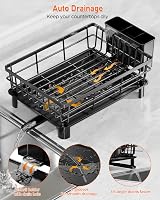 LIONONLY 2 Tier Dish Drainer Rack with Swivel Drainage Spout view 5