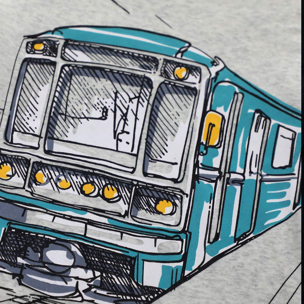 Little Boys Pyjamas Train Christmas Nightwear Sleepwear Long Sleeve Pjs Set for Kids Toddler 1-2 Years 2T