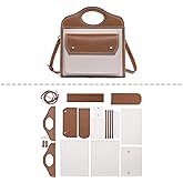 POPSEWING Pocket Handbags DIY Tote Kit for Girls, Leather Bag Kit with Sewing Kits for Shoulder Bag, DIY Purse Leather Kits for Personalized Gift
