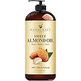 Handcraft Sweet Almond Oil - 100% Pure and Natural - Premium Therapeutic Grade Carrier Oil for Aromatherapy, Massage, Moistur