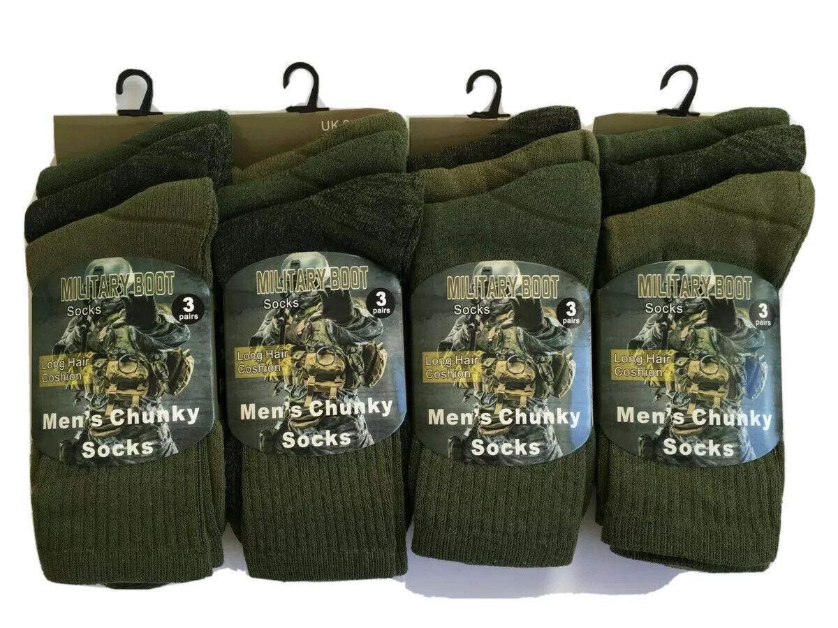6 Pairs Mens Military Socks Army Thermal Hiking Boots Walking Combat warm 6-11