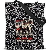 TSOTMO Hero Merch Cryptid Cryptozoologist Red Eyed Thing Tote Bag for Fans Hero Man Gift Spook Show Gift Monster (Moth)