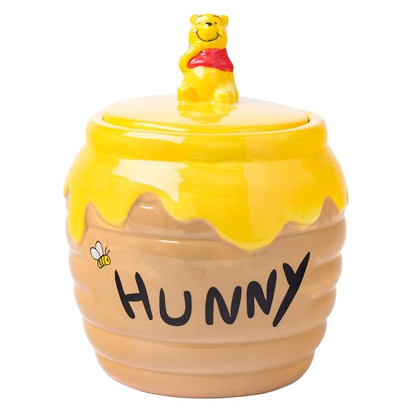 SILVER BUFFALO DISNEY WINNIE THE POOH HUNNY POT CERAMIC COOKIE JAR, SMALL